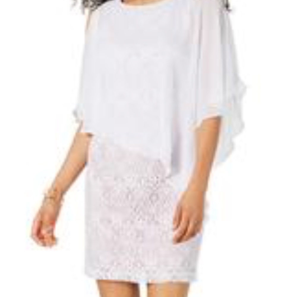 Off-White Multi-Fabric Layered Dress